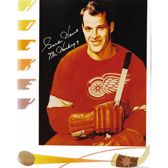 Gordie Howe Autographed 8X10 Photo (Hockey Border)