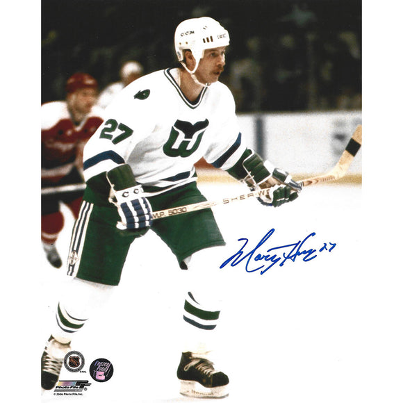 Marty Howe Autographed Hartford Whalers 8X10 Photo