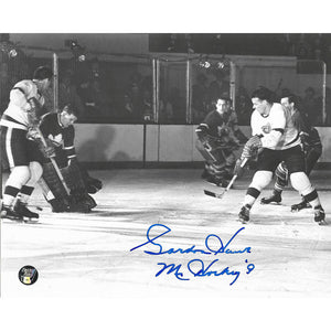 Gordie Howe (deceased) Autographed 8X10 Photo (Shot vs. Toronto B+W)