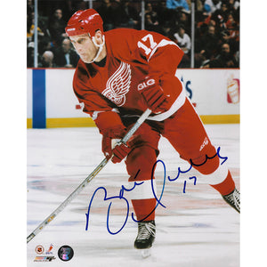 Brett Hull Autographed Detroit Red Wings 8X10 Photo