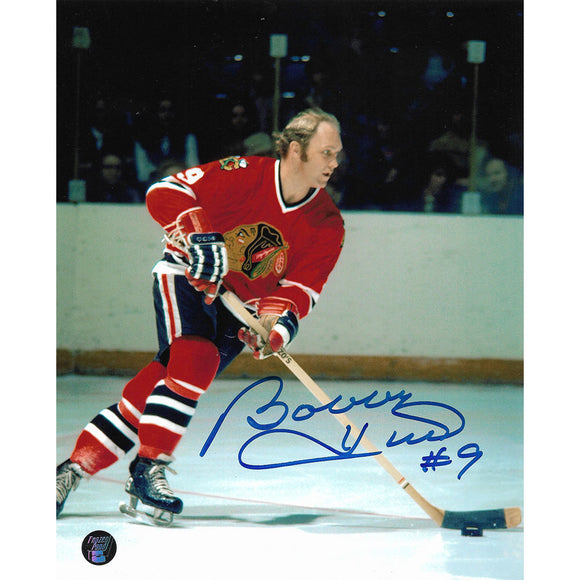 Bobby Hull (deceased) Autographed Chicago Blackhawks 8X10 Photo (In Stride)