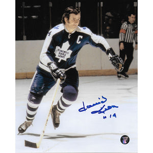 Dave Keon Autographed Toronto Maple Leafs 8X10 Photo (w/referee)
