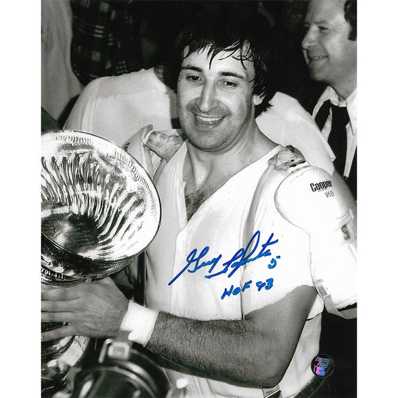 Guy Lapointe Autographed Montreal Canadiens 8X10 Photo (w/Cup)