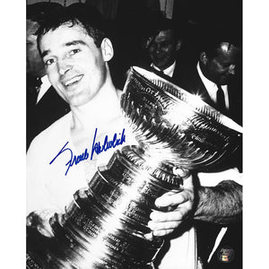 Frank Mahovlich Autographed Toronto Maple Leafs 8X10 Photo (w/Cup)