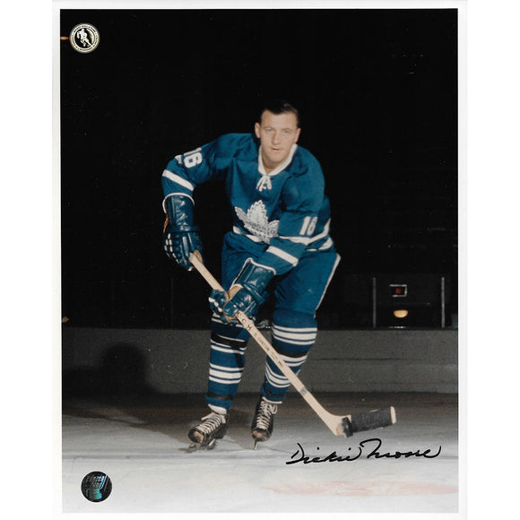 Dickie Moore (deceased) Autographed Toronto Maple Leafs 8X10 Photo