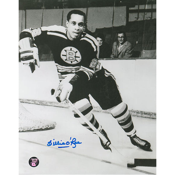 HOF Willie O'Ree Signed Autographed 8x10 Photo Boston Bruins Beckett BAS  COA b