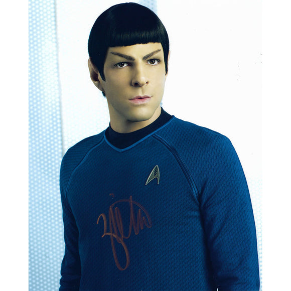 Zachary Quinto Autographed Star Trek 8X10 Photo (Close-Up)