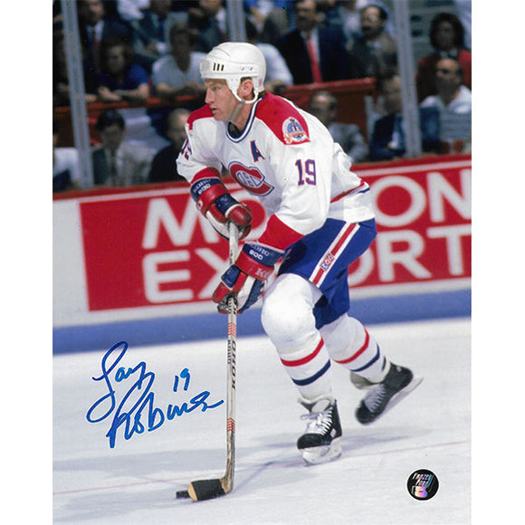 Larry Robinson Autographed Montreal Canadiens 8X10 Photo (White Jersey)