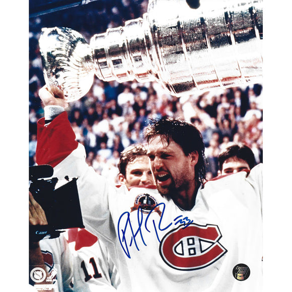 Patrick Roy Autographed Montreal Canadiens 8X10 Photo (w/Cup)
