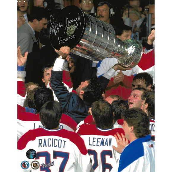Denis Savard Autographed Montreal Canadiens 8X10 Photo (w/Cup)
