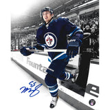 Mark Scheifele Autographed Winnipeg Jets 8X10 Photo (Bench)