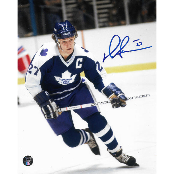 Darryl Sittler Autographed Toronto Maple Leafs 8X10 Photo (w/Helmet)