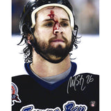 Martin St. Louis Autographed Tampa Bay Lightning 8X10 Photo (Blood)