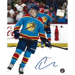 Carter Verhaeghe Autographed Florida Panthers 8X10 Photo (Reverse Retro)