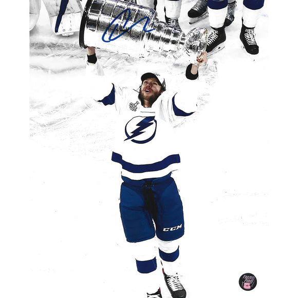 Andrei Vasilevskiy auto signed inscribed Stanley Cup Game Used Ice