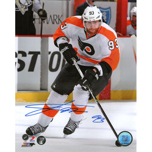 Jakub Voracek Autographed Philadelphia Flyers 8X10 Photo (White Jersey)