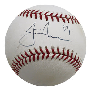 Justin Morneau Autographed Rawlings OML Baseball