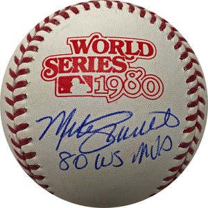 Mike Schmidt Autographed 1980 World Series Baseball w/MVP Inscription