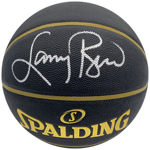 Larry Bird Autographed Spalding Elevation Black Basketball