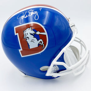 John Elway Autographed Denver Broncos Throwback Helmet