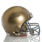 Lou Holtz/Rudy Ruettiger Autographed Notre Dame Helmet w/"The Sack" Play