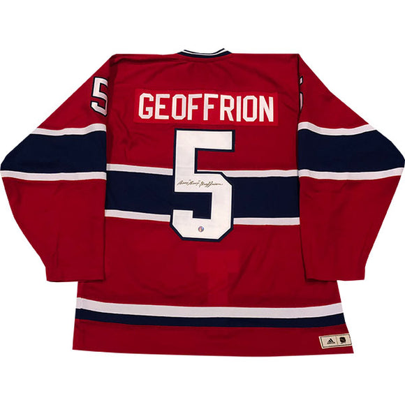Bernie Geoffrion (deceased) Autographed Montreal Canadiens Pro Jersey