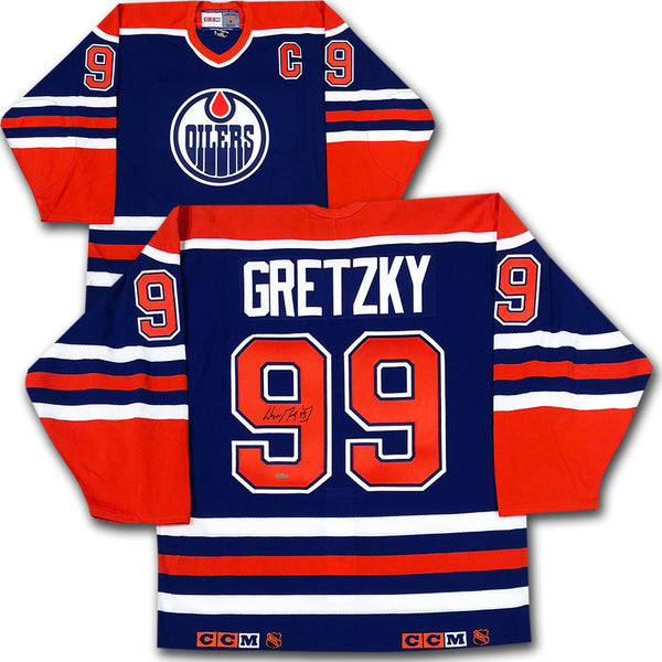 Upper Deck Wayne Gretzky Autographed Edmonton Oilers “Heroes of Hockey” Blue CCM Jersey