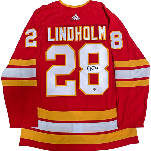 Elias Lindholm Autographed Calgary Flames Pro Jersey