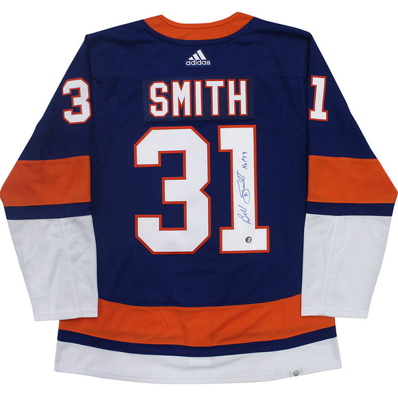 Billy Smith Autographed New York Islanders Pro Jersey