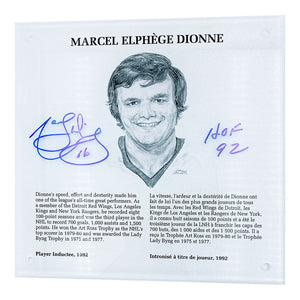 Marcel Dionne Autographed NHL Legends HOF Plaque