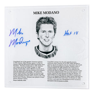 Mike Modano Autographed NHL Legends HOF Plaque