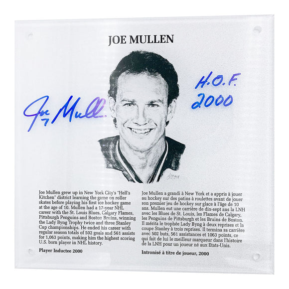 Joe Mullen Autographed NHL Legends HOF Plaque