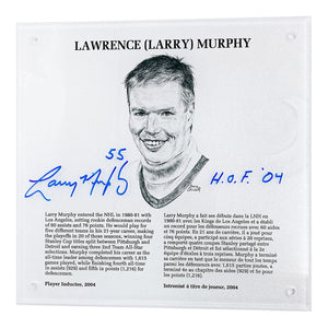 Larry Murphy Autographed NHL Legends HOF Plaque