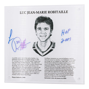 Luc Robitaille Autographed NHL Legends HOF Plaque