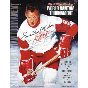 Gordie Howe Autographed Mr. & Mrs. Hockey 2002 World Bantam Tournament Program
