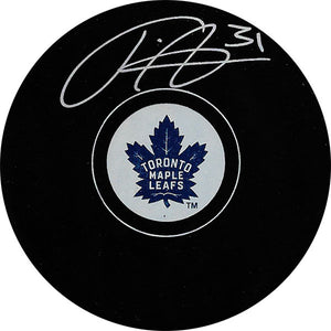 Frederik Andersen Autographed Toronto Maple Leafs Puck