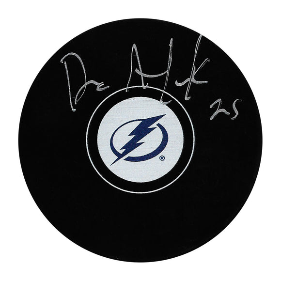 Dave Andreychuk Autographed Tampa Bay Lightning Puck