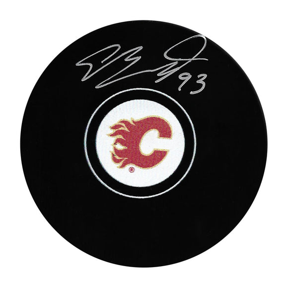 Sam Bennett Autographed Calgary Flames Puck