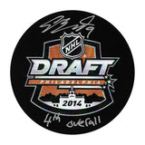 Sam Bennett Autographed 2014 NHL Draft Puck w/"4th Overall"