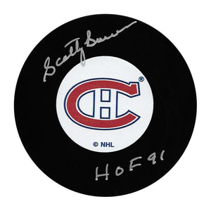 Scotty Bowman Autographed Montreal Canadiens Puck (Old Logo)
