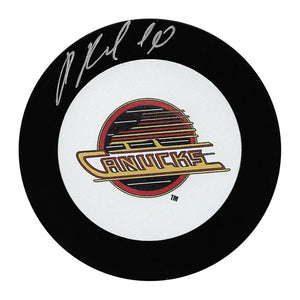 Pavel Bure Autographed Vancouver Canucks Puck (Big Logo)