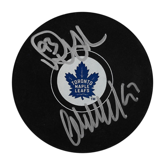 Wendel Clark/Doug Gilmour Autographed Toronto Maple Leafs Puck