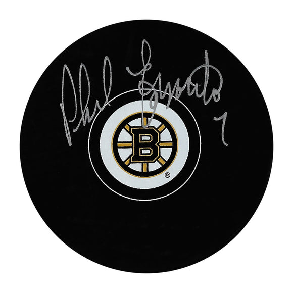 Phil Esposito Autographed Boston Bruins Puck