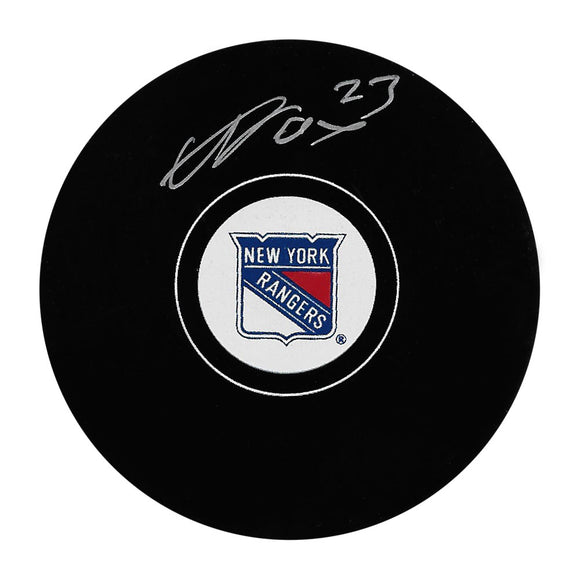 Adam Fox Autographed New York Rangers Puck