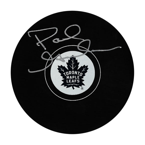 Paul Gardner Autographed Toronto Maple Leafs Puck