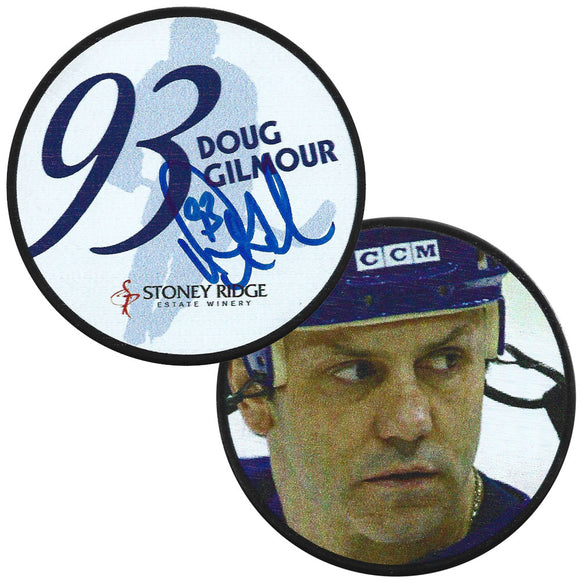 Doug Gilmour Autographed Photo Puck - From His Winery