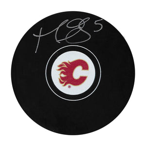 Mark Giordano Autographed Calgary Flames Puck