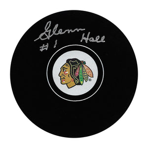 Glenn Hall Autographed Chicago Blackhawks Puck