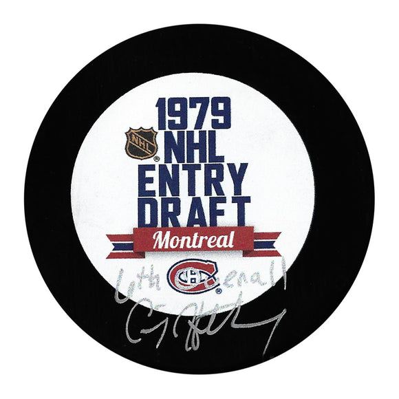 Craig Hartsburg Autographed 1979 NHL Draft Puck w/
