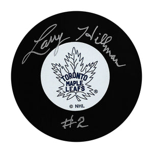 Larry Hillman (deceased) Autographed Toronto Maple Leafs Puck